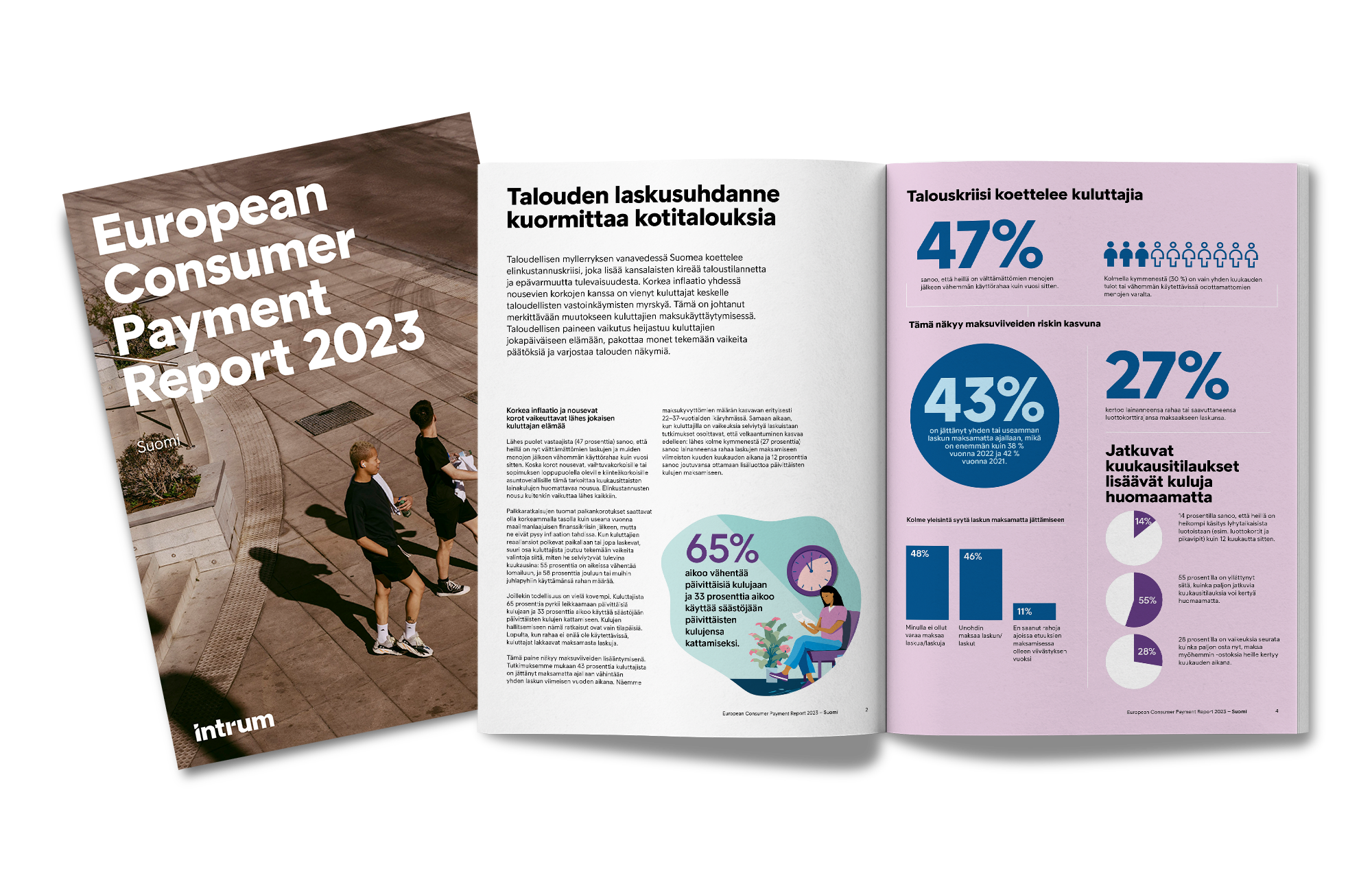 Intrumin Eurooppalainen kuluttajien maksutaparaportti tutkii kuluttajien maksukäyttäytymistä ja taloustilannetta.